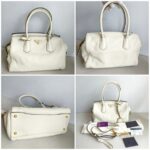 Prada BN2759 Bag White Calf Leather WIth Gold Hardware #GUUCU-3 - Image 2