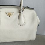 Prada BN2759 Bag White Calf Leather WIth Gold Hardware #GUUCU-3 - Image 4