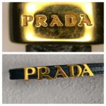 Prada Key Chain Black Saffiano Leather with Gold Hardware #GUUST-10 - Image 4
