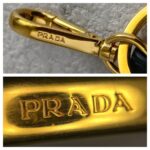 Prada Key Chain Black Saffiano Leather with Gold Hardware #GUUST-10 - Image 5