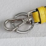 Prada Key Chain Yellow Saffiano Leather with Silver Hardware #ROTO-35 - Image 4