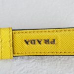 Prada Key Chain Yellow Saffiano Leather with Silver Hardware #ROTO-35 - Image 7