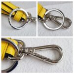 Prada Key Chain Yellow Saffiano Leather with Silver Hardware #ROTO-35 - Image 5