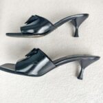 Prada Sandal Black Leather with Silver Hardware #GUUCC-2 - Image 3