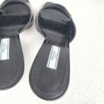Prada Sandal Black Leather with Silver Hardware #GUUCC-2 - Image 6