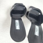Prada Sandal Black Leather with Silver Hardware #GUUCC-2 - Image 5