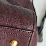 YSL Chyc Tote Burgundy Goatskin with Gold Hardware #GUUUR-1 - Image 17