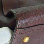 YSL Chyc Tote Burgundy Goatskin with Gold Hardware #GUUUR-1 - Image 16