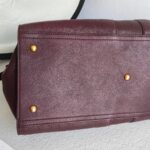 YSL Chyc Tote Burgundy Goatskin with Gold Hardware #GUUUR-1 - Image 13
