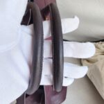 YSL Chyc Tote Burgundy Goatskin with Gold Hardware #GUUUR-1 - Image 22