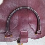 YSL Chyc Tote Burgundy Goatskin with Gold Hardware #GUUUR-1 - Image 24