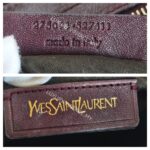 YSL Chyc Tote Burgundy Goatskin with Gold Hardware #GUUUR-1 - Image 26