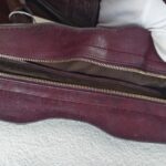 YSL Chyc Tote Burgundy Goatskin with Gold Hardware #GUUUR-1 - Image 11