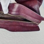 YSL Chyc Tote Burgundy Goatskin with Gold Hardware #GUUUR-1 - Image 12