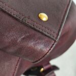 YSL Chyc Tote Burgundy Goatskin with Gold Hardware #GUUUR-1 - Image 19