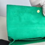 YSL Y-Ligne Clutch Green Leather with Gold Hardware #GUUUK-1 - Image 12