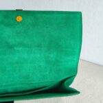 YSL Y-Ligne Clutch Green Leather with Gold Hardware #GUUUK-1 - Image 13