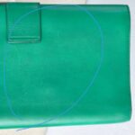 YSL Y-Ligne Clutch Green Leather with Gold Hardware #GUUUK-1 - Image 6