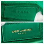 YSL Y-Ligne Clutch Green Leather with Gold Hardware #GUUUK-1 - Image 11