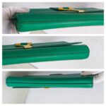 YSL Y-Ligne Clutch Green Leather with Gold Hardware #GUUUK-1 - Image 9