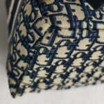 C.Dior Dior Travel Backpack Blue/Black Oblique Jacquard Canvas with Leather and Silver Hardware #GUUTY-1 - Image 18