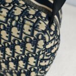 C.Dior Dior Travel Backpack Blue/Black Oblique Jacquard Canvas with Leather and Silver Hardware #GUUTY-1 - Image 17