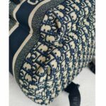 C.Dior Dior Travel Backpack Blue/Black Oblique Jacquard Canvas with Leather and Silver Hardware #GUUTY-1 - Image 16