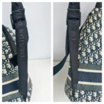 C.Dior Dior Travel Backpack Blue/Black Oblique Jacquard Canvas with Leather and Silver Hardware #GUUTY-1 - Image 20