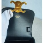 Celine Mini Triomphe Black Shiny Calf Leather with Gold Hardware #GUUYK-1 - Image 11