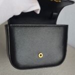 Celine Mini Triomphe Black Shiny Calf Leather with Gold Hardware #GUUYK-1 - Image 12