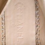 Chanel Espadrilles Size 39C Beige/Black Lambskin #GUUSU-1 - Image 11