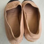 Chanel Espadrilles Size 39C Beige/Black Lambskin #GUUSU-1 - Image 7