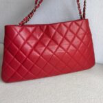 Chanel Expandable Zip Tote Bag Red Grained Calfskin with Silver Hardware #RTKS-2 - Image 7