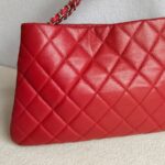 Chanel Expandable Zip Tote Bag Red Grained Calfskin with Silver Hardware #RTKS-2 - Image 5