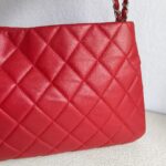 Chanel Expandable Zip Tote Bag Red Grained Calfskin with Silver Hardware #RTKS-2 - Image 6