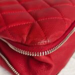 Chanel Expandable Zip Tote Bag Red Grained Calfskin with Silver Hardware #RTKS-2 - Image 15