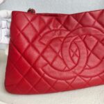 Chanel Expandable Zip Tote Bag Red Grained Calfskin with Silver Hardware #RTKS-2 - Image 3