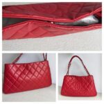 Chanel Expandable Zip Tote Bag Red Grained Calfskin with Silver Hardware #RTKS-2 - Image 12