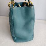 Chanel GST Blue Grained Calfskin with Gold Hardware #GUURS-1 - Image 8