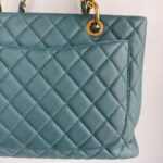 Chanel GST Blue Grained Calfskin with Gold Hardware #GUURS-1 - Image 7
