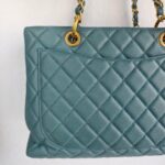 Chanel GST Blue Grained Calfskin with Gold Hardware #GUURS-1 - Image 6