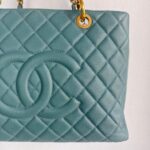 Chanel GST Blue Grained Calfskin with Gold Hardware #GUURS-1 - Image 5