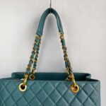 Chanel GST Blue Grained Calfskin with Gold Hardware #GUURS-1 - Image 17