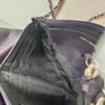 Chanel Halfmoon Flap Bag WOC Wallet On Chain Purple Grained Calfskin with Silver Hardware #RRUU-3 - Image 23