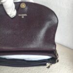 Chanel Halfmoon Flap Bag WOC Wallet On Chain Purple Grained Calfskin with Silver Hardware #RRUU-3 - Image 17