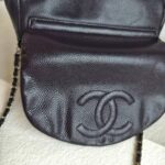 Chanel Halfmoon Flap Bag WOC Wallet On Chain Purple Grained Calfskin with Silver Hardware #RRUU-3 - Image 3