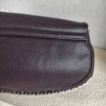 Chanel Halfmoon Flap Bag WOC Wallet On Chain Purple Grained Calfskin with Silver Hardware #RRUU-3 - Image 6