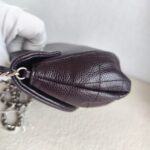 Chanel Halfmoon Flap Bag WOC Wallet On Chain Purple Grained Calfskin with Silver Hardware #RRUU-3 - Image 10