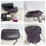Chanel Halfmoon Flap Bag WOC Wallet On Chain Purple Grained Calfskin with Silver Hardware #RRUU-3 - Image 2