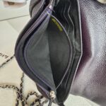 Chanel Halfmoon Flap Bag WOC Wallet On Chain Purple Grained Calfskin with Silver Hardware #RRUU-3 - Image 24